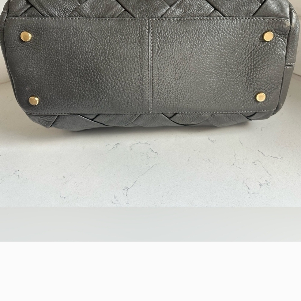 Cole Haan Woven Gray Leather Tote - Picture 4 of 13
